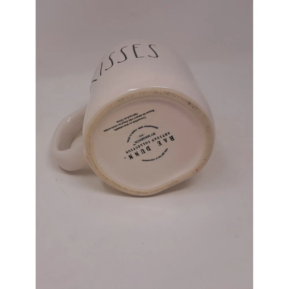 Rae Dunn Mug Artisan Collection Hugs Kissses Coffee Cup Drinkware Gift HQ
